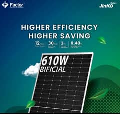 Jinko Bifacial 605watt N type compelet documents 10 year's warranty