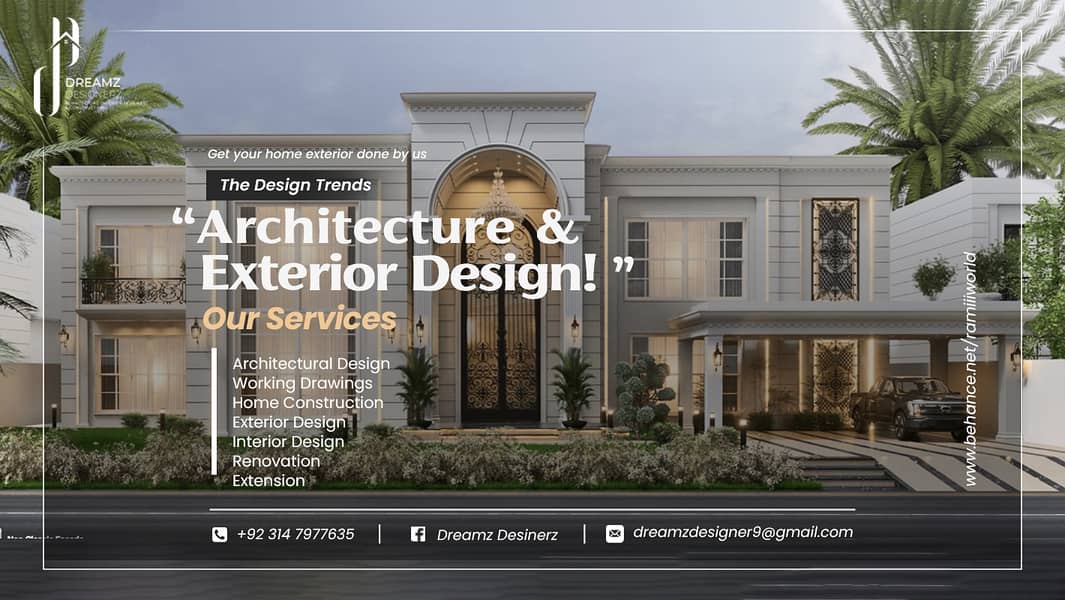 Architecture Services | Exterior Design | 3D Rendering | House Layout 0