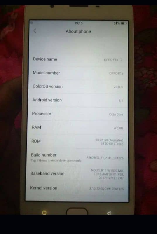 oppo f1s 4gb 64gb 10/10 no open 1