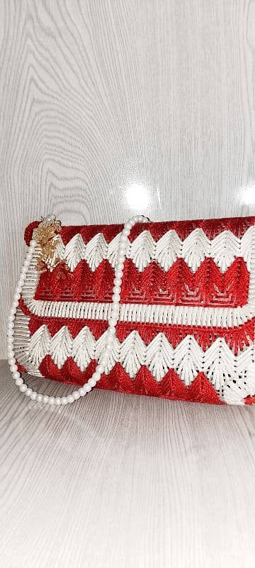 canvas mesh clutch bag extra large size 3