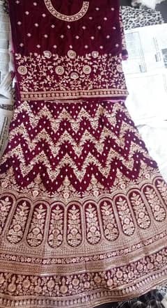 Indian bridal dress velvet