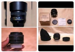 4 Nikon lenses 1 Yongnuo 100mm f2  & 3 Nikon 35mm dx & 50mm f1.8G & D.