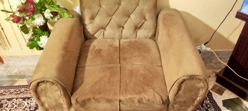 like new velvet 5 seater sofa set 6