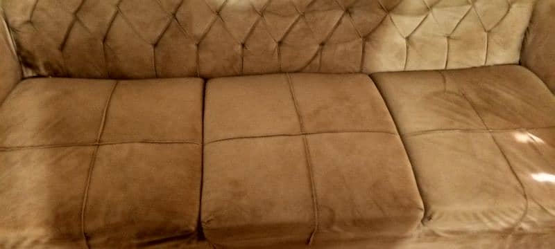 like new velvet 5 seater sofa set 7