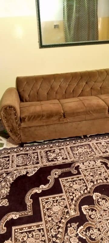 like new velvet 5 seater sofa set 12