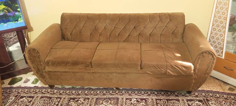 like new velvet 5 seater sofa set 13