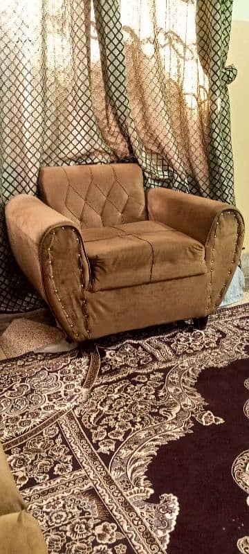 like new velvet 5 seater sofa set 15