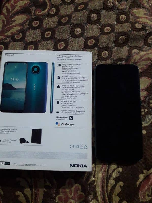 Nokia 3.4 3gb 32gb with box. exchange possible 1