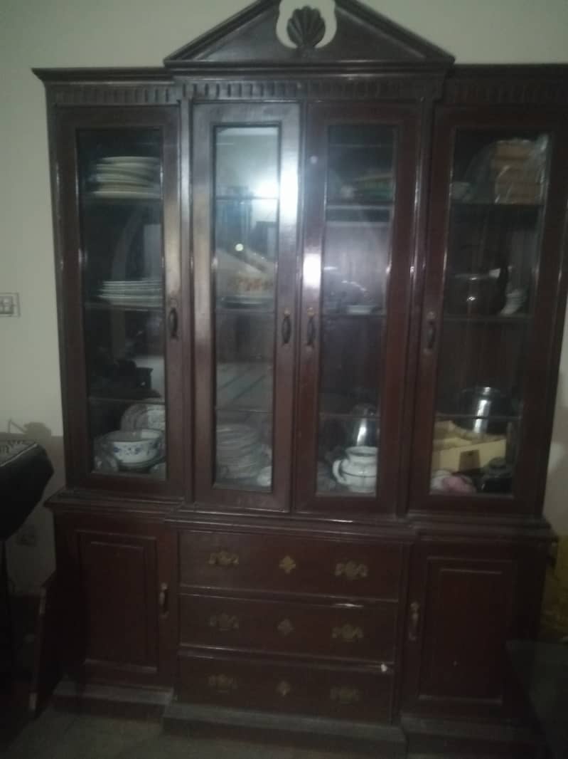 Imported  wardrobe ,Solid wood almari with solid glass racks 2