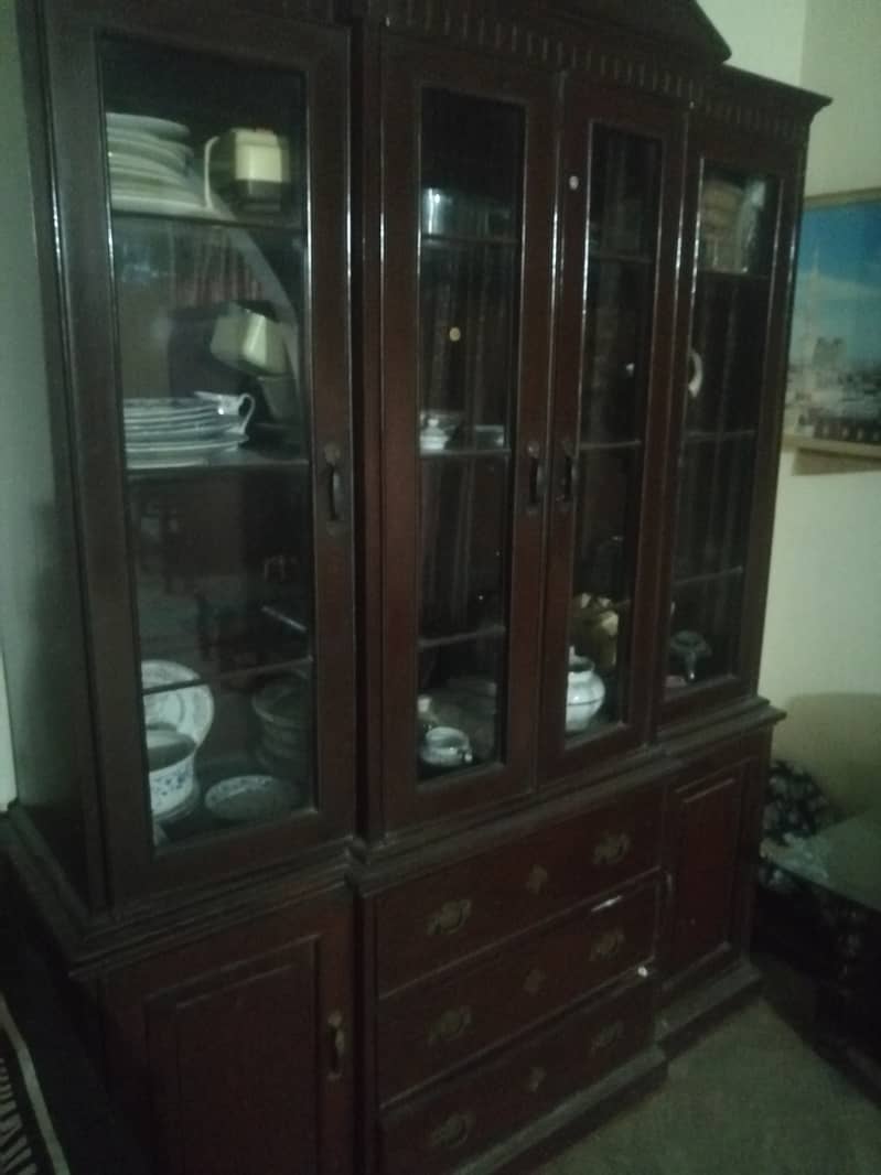 Imported  wardrobe ,Solid wood almari with solid glass racks 3