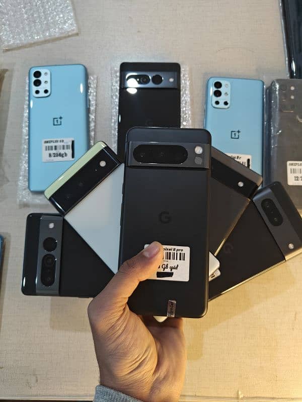 OnePlus 7, 7t pro, 8, 8t, 8 pro, 9, 9R, 9 pro, 10 pro, 10T, 11R, Pixel 1