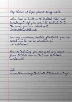 Handwriting