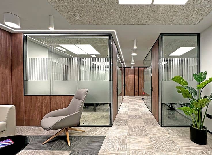 Glass partitions, Aluminium Partition, MDF partition, Office design 2