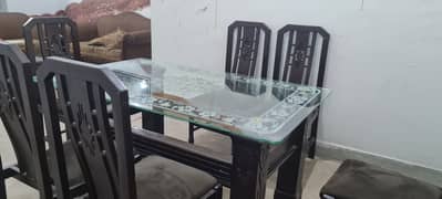 Sheesham wood 6 chair dinning table set 10/10