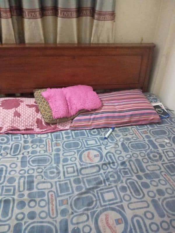 double bed with mattress for sale good condition 1