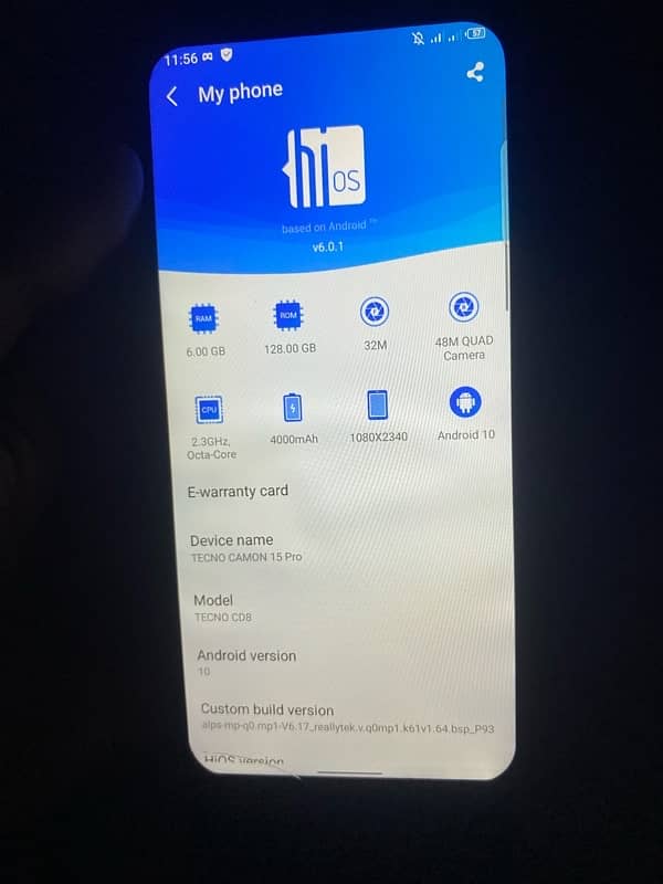 Tecno Camon 15 Pro 6