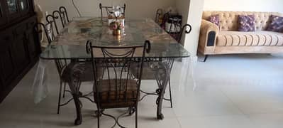 wrought iron dining table