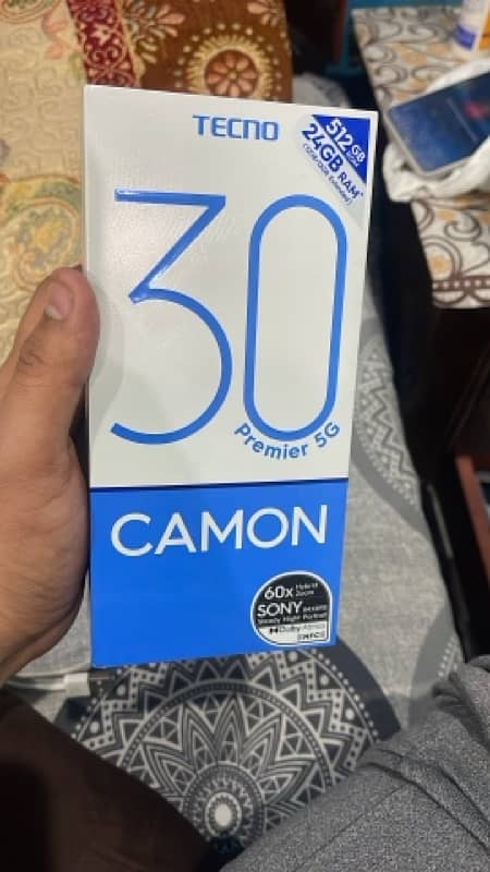 Tecno canon 30 Premier 12+12 GB 512 GB complete warranty available 2