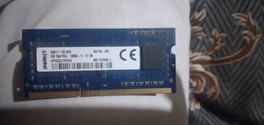 Kingston 4GB DDR3  RAM 1Rx8 PC3L-12800S-11-12-B3