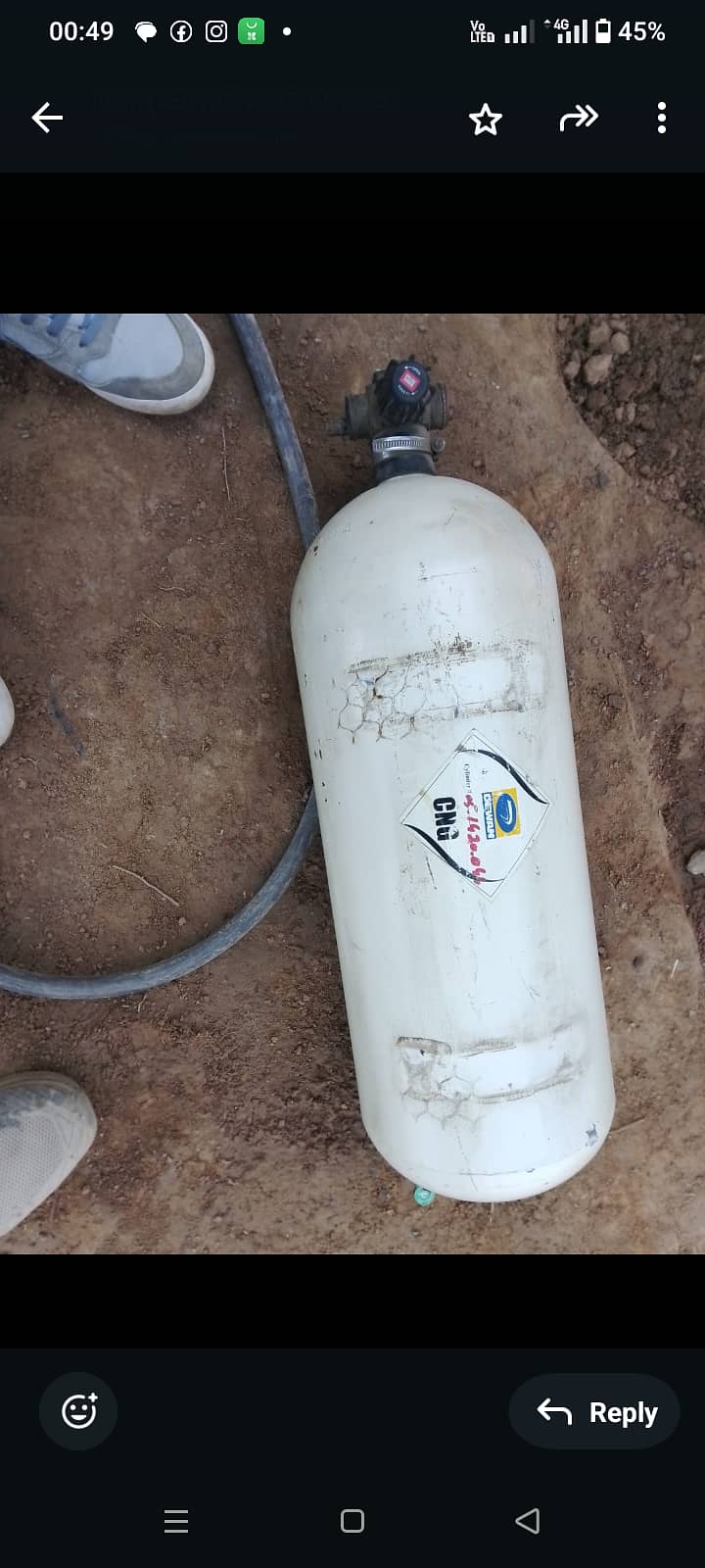 LPG original santro baby cylinder for any car available in Okara City 0