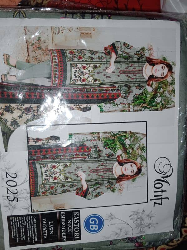 3 PCs unstich lawn dress 8