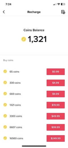 TikTok coins available 5k coins 5000 me mily gy