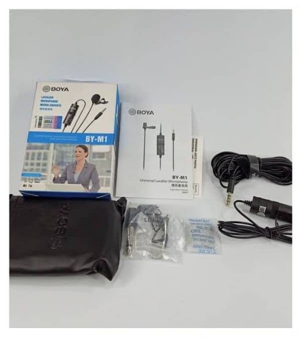 Boya M1 Lavalier Collar Microphone for DSLR & Android Phone BY-M1 Mic 0