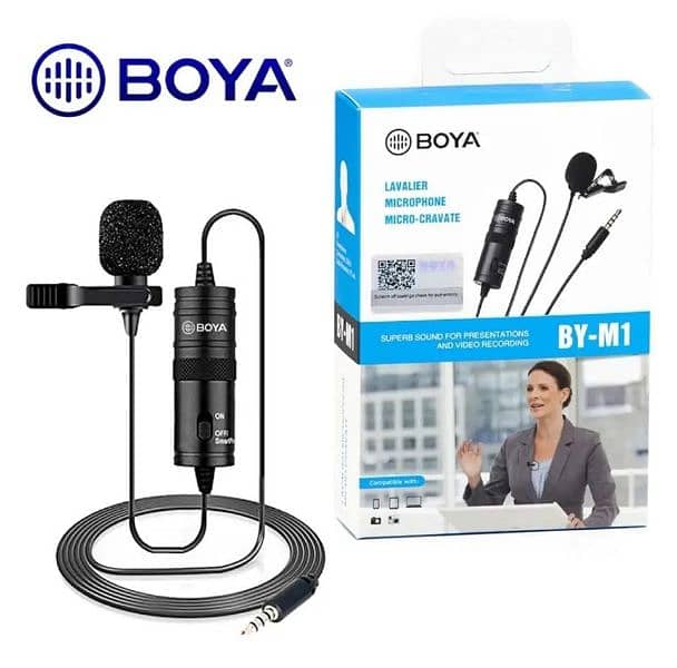 Boya M1 Lavalier Collar Microphone for DSLR & Android Phone BY-M1 Mic 1