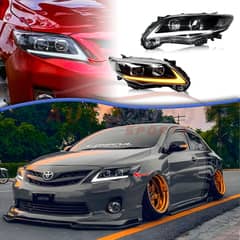 Toyota Corolla Head Light Nike Style Model 2011-2014