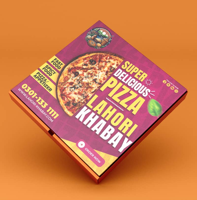 Burger box | Paper Bag | Wrap sheet | Pizza box | Fries Poch | Flyers 5