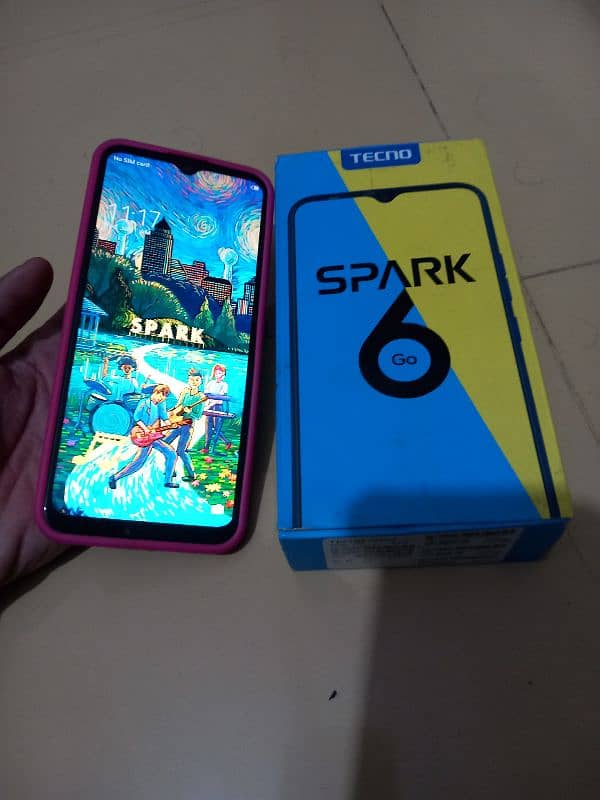 Tecno spark 6 10)10 all ok 64 gb  with box dual officl approved 0