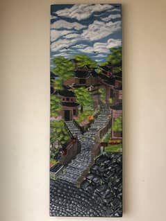 Beautiful hand painted Japanese inspired painting