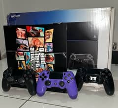 PS4 with 3 controllers