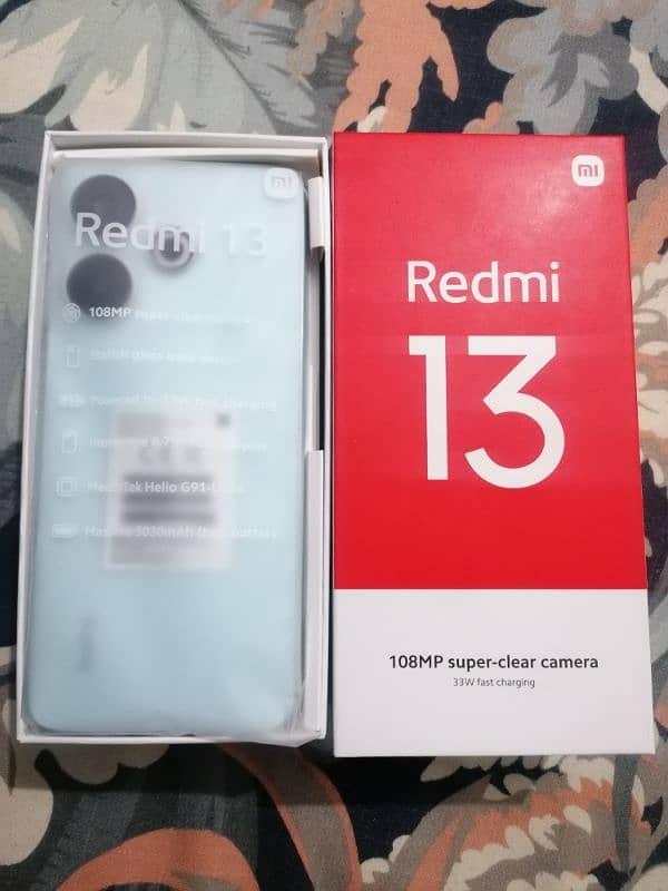 Redmi 13  8/256 Brand new just one month use 10/10 condition 0