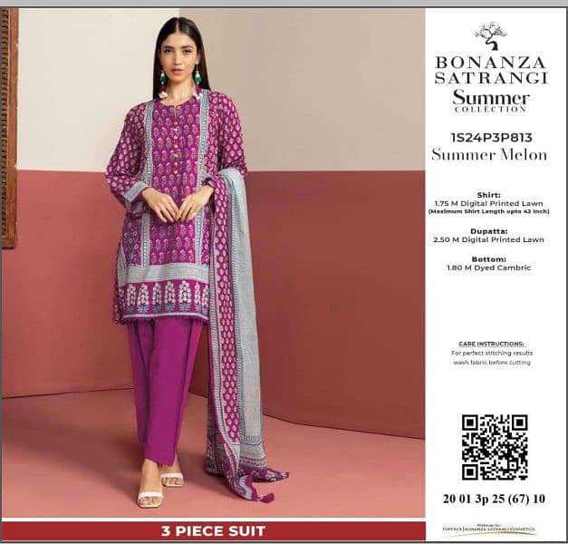 *BONANZA SATRANGI LAWN COLLLECTION ,2025* 3