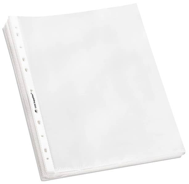 BINDING & TRANSPARENT SHEETS. plastic sheets to protect paper 3