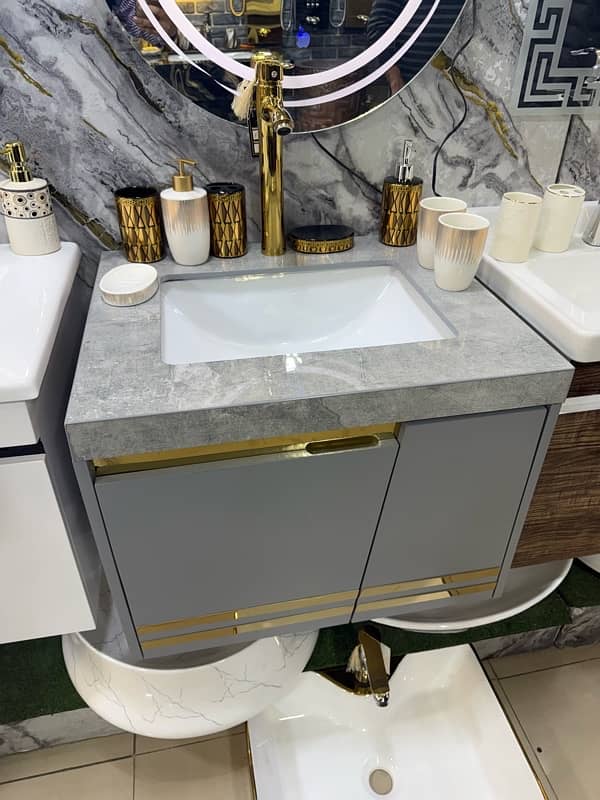 PVC Bathroom vanity/ vanity/Bathroom cabinet/ venity/ Corian vanity 16