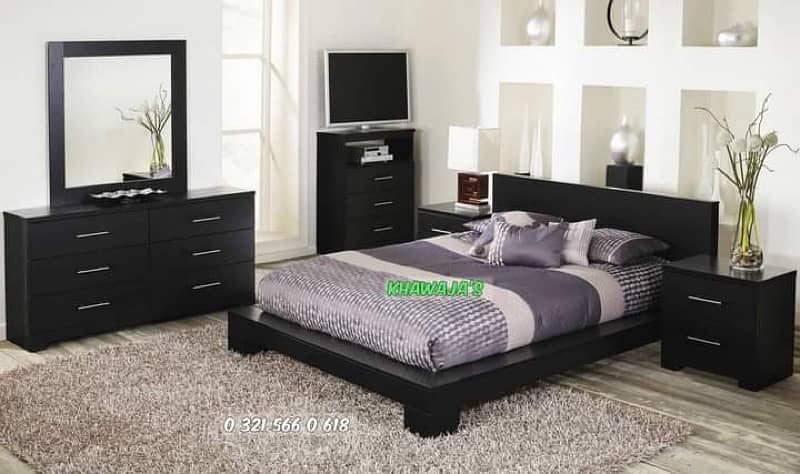 Bed with Dressing ( khawaja’s interior Fix price 7