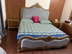 King Size Bed + Dressing + Ottoman + 2 Seat Sofa