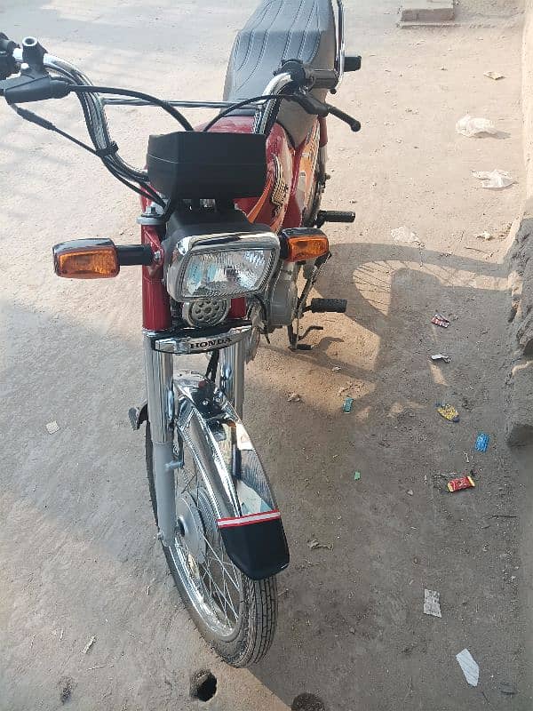 Honda cd70 24/25 red colour register all punjab 0