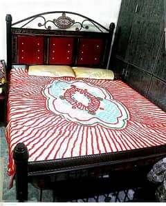 double iron bed