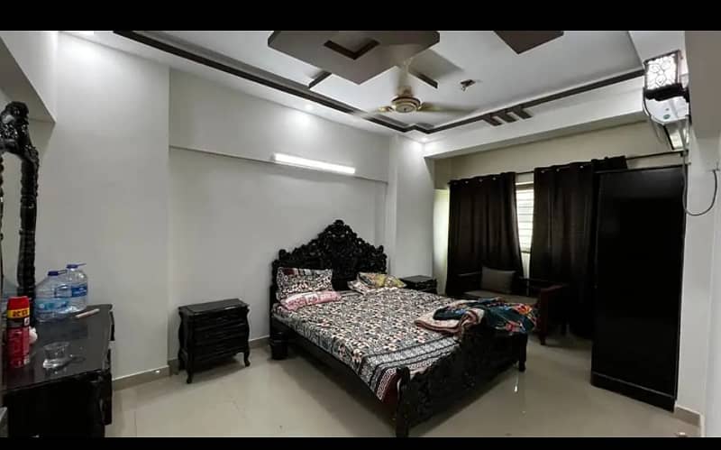 Sanober Twin Tower Brand New Luxuries Flat 3 Beds DD West Open In Gulistan e Jauhar 11