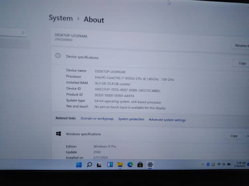 Lenovo X1 Carbon core i7 8th gen 16ram 256ssd 6