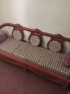 5 seater wooden sofa set fixed price