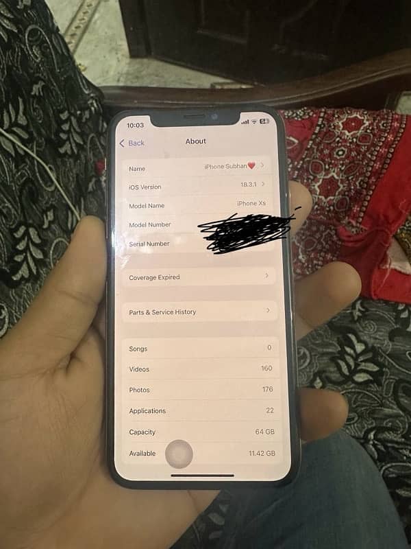 iphone xs PTA Approved 64GB 8