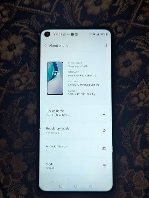 oneplus nord N10 5g pta approved 2