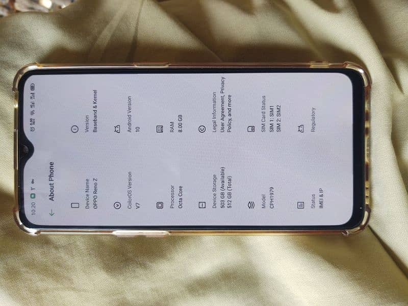 Oppo Reno Z mobile only Mobile phone not charger not box only Mobile 7