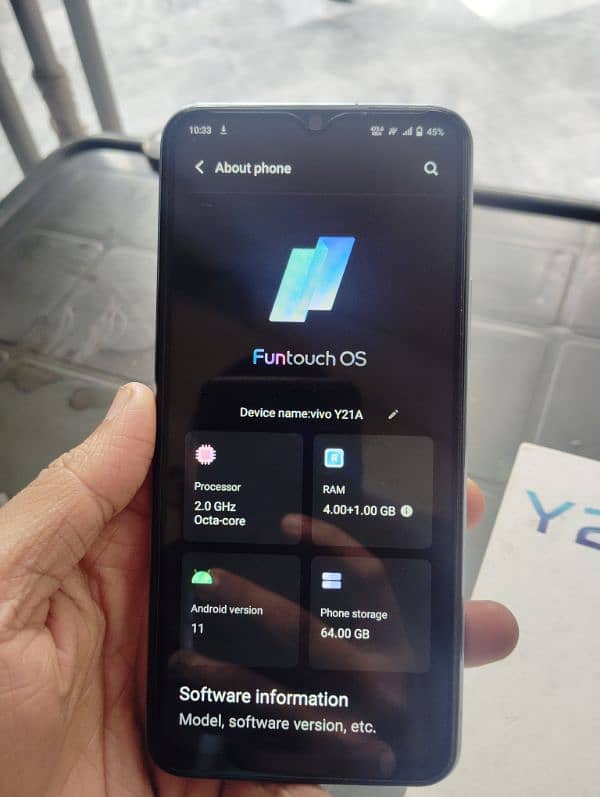 Vivo y21A 4+1 64gb pta approved 7