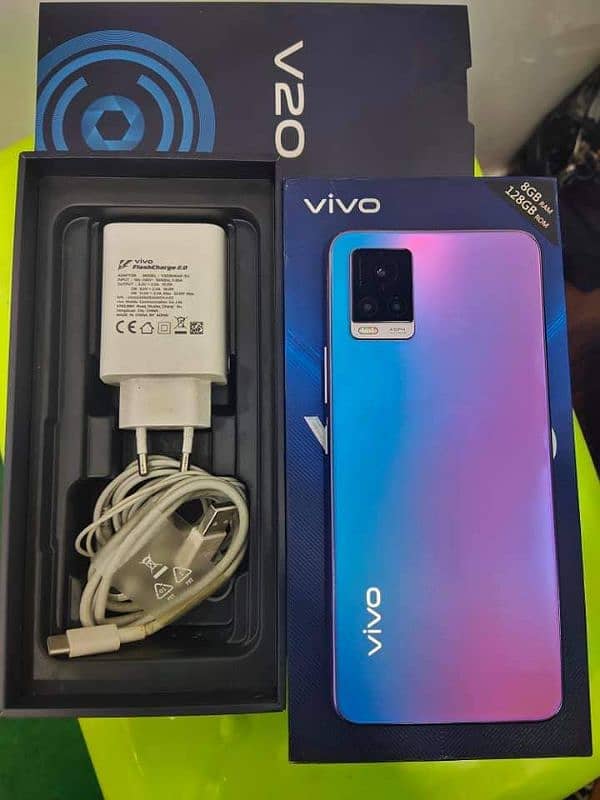 Vivo V20 mobile 8/128gb full box 03253982767 0