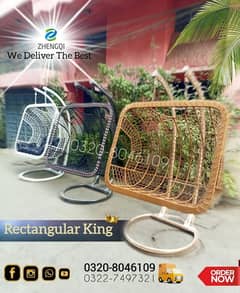 Double/Single Swing Chair - Rattan Swing Chair - Hanging Jhola Swing